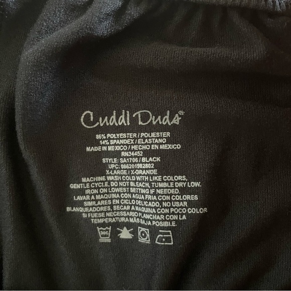 Cuddl Duds Microwear Leggings Womens XL Black Stretch Warm Layers Casual Outdoor - Picture 3 of 9